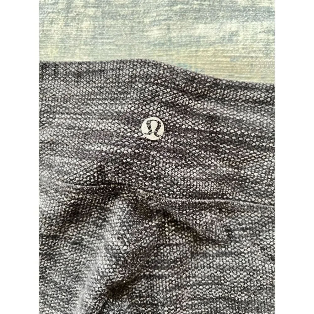 Lululemon Coco Pique Black White / Black Wunder Under Athletic Leggings Size 4